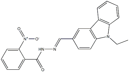 N'-[(E)-(9-ethyl-9H-carbazol-3-yl)methylidene]-2-nitrobenzohydrazide Structure