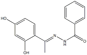 N'-[(E)-1-(2,4-dihydroxyphenyl)ethylidene]benzohydrazide,,结构式