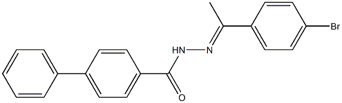 N'-[(E)-1-(4-bromophenyl)ethylidene][1,1'-biphenyl]-4-carbohydrazide,,结构式