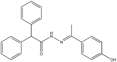 N'-[(E)-1-(4-hydroxyphenyl)ethylidene]-2,2-diphenylacetohydrazide Structure