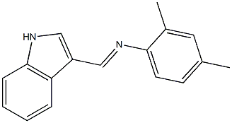 N-(2,4-dimethylphenyl)-N-[(E)-1H-indol-3-ylmethylidene]amine Structure