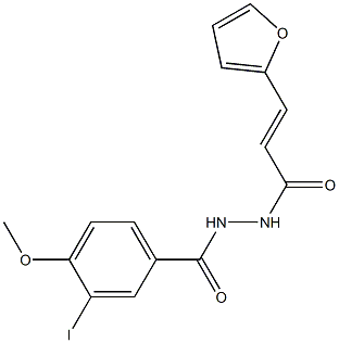 N'-[(E)-3-(2-furyl)-2-propenoyl]-3-iodo-4-methoxybenzohydrazide Struktur