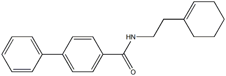 N-[2-(1-cyclohexen-1-yl)ethyl][1,1'-biphenyl]-4-carboxamide 化学構造式
