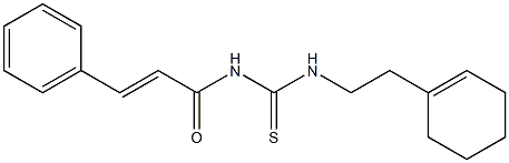 N-[2-(1-cyclohexen-1-yl)ethyl]-N'-[(E)-3-phenyl-2-propenoyl]thiourea Structure