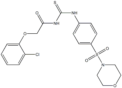 N-[2-(2-chlorophenoxy)acetyl]-N'-[4-(4-morpholinylsulfonyl)phenyl]thiourea Struktur