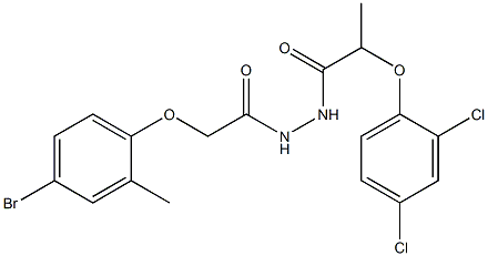 N'-[2-(4-bromo-2-methylphenoxy)acetyl]-2-(2,4-dichlorophenoxy)propanohydrazide|