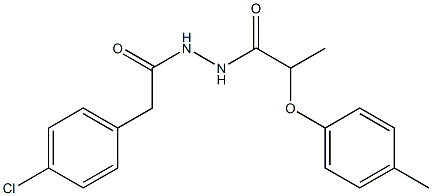 N'-[2-(4-chlorophenyl)acetyl]-2-(4-methylphenoxy)propanohydrazide Structure