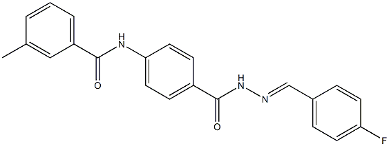 N-[4-({2-[(E)-(4-fluorophenyl)methylidene]hydrazino}carbonyl)phenyl]-3-methylbenzamide Structure