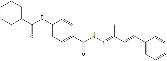  N-[4-({2-[(E,2E)-1-methyl-3-phenyl-2-propenylidene]hydrazino}carbonyl)phenyl]cyclohexanecarboxamide