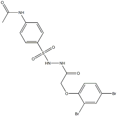 N-[4-({2-[2-(2,4-dibromophenoxy)acetyl]hydrazino}sulfonyl)phenyl]acetamide Structure
