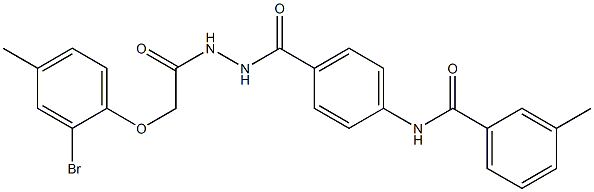 N-[4-({2-[2-(2-bromo-4-methylphenoxy)acetyl]hydrazino}carbonyl)phenyl]-3-methylbenzamide|