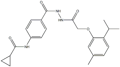 N-[4-({2-[2-(2-isopropyl-5-methylphenoxy)acetyl]hydrazino}carbonyl)phenyl]cyclopropanecarboxamide