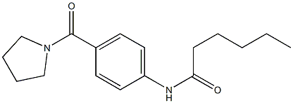 N-[4-(1-pyrrolidinylcarbonyl)phenyl]hexanamide Structure