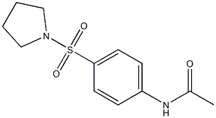 N-[4-(1-pyrrolidinylsulfonyl)phenyl]acetamide 化学構造式