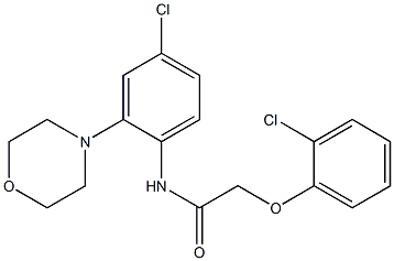 N-[4-chloro-2-(4-morpholinyl)phenyl]-2-(2-chlorophenoxy)acetamide 化学構造式