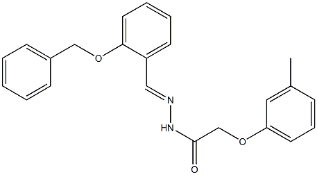 N'-{(E)-[2-(benzyloxy)phenyl]methylidene}-2-(3-methylphenoxy)acetohydrazide,,结构式
