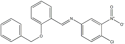 N-{(E)-[2-(benzyloxy)phenyl]methylidene}-N-(4-chloro-3-nitrophenyl)amine Structure