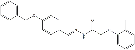 N'-{(E)-[4-(benzyloxy)phenyl]methylidene}-2-(2-methylphenoxy)acetohydrazide Structure