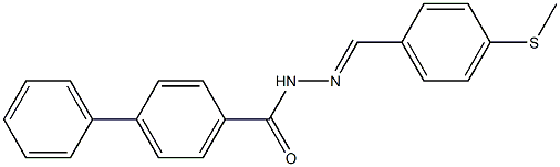 N'-{(E)-[4-(methylsulfanyl)phenyl]methylidene}[1,1'-biphenyl]-4-carbohydrazide Structure