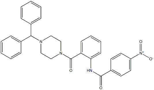N-{2-[(4-benzhydryl-1-piperazinyl)carbonyl]phenyl}-4-nitrobenzamide