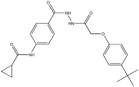  N-{4-[(2-{2-[4-(tert-butyl)phenoxy]acetyl}hydrazino)carbonyl]phenyl}cyclopropanecarboxamide