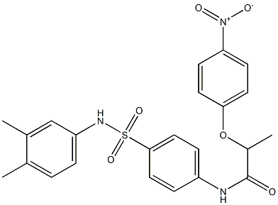 N-{4-[(3,4-dimethylanilino)sulfonyl]phenyl}-2-(4-nitrophenoxy)propanamide Struktur