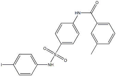 N-{4-[(4-iodoanilino)sulfonyl]phenyl}-3-methylbenzamide 化学構造式