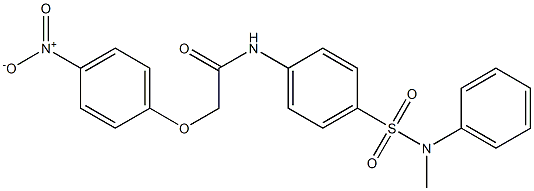 N-{4-[(methylanilino)sulfonyl]phenyl}-2-(4-nitrophenoxy)acetamide Structure