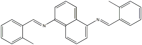 N-[(E)-(2-methylphenyl)methylidene]-N-(5-{[(E)-(2-methylphenyl)methylidene]amino}-1-naphthyl)amine,,结构式