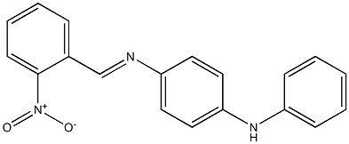 N-(4-anilinophenyl)-N-[(E)-(2-nitrophenyl)methylidene]amine,,结构式