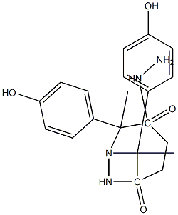 N'~1~-[(E)-1-(4-hydroxyphenyl)ethylidene]-N'~4~-[(Z)-1-(4-hydroxyphenyl)ethylidene]succinohydrazide Struktur