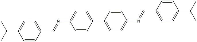 N-[(E)-(4-isopropylphenyl)methylidene]-N-(4'-{[(E)-(4-isopropylphenyl)methylidene]amino}[1,1'-biphenyl]-4-yl)amine,,结构式