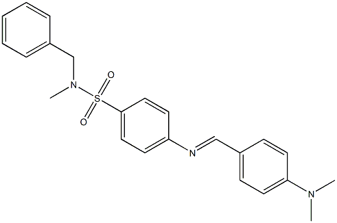 N-benzyl-4-({(E)-[4-(dimethylamino)phenyl]methylidene}amino)-N-methylbenzenesulfonamide Structure