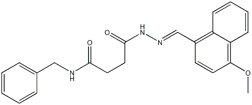 N-benzyl-4-{2-[(E)-(4-methoxy-1-naphthyl)methylidene]hydrazino}-4-oxobutanamide|