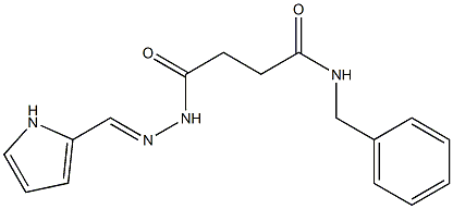 N-benzyl-4-oxo-4-{2-[(E)-1H-pyrrol-2-ylmethylidene]hydrazino}butanamide 结构式