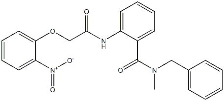 N-benzyl-N-methyl-2-{[2-(2-nitrophenoxy)acetyl]amino}benzamide,,结构式