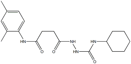N-cyclohexyl-2-[4-(2,4-dimethylanilino)-4-oxobutanoyl]-1-hydrazinecarboxamide Struktur