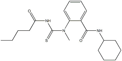 N-cyclohexyl-2-{methyl[(pentanoylamino)carbothioyl]amino}benzamide