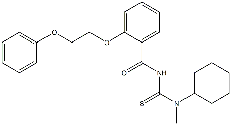 N-cyclohexyl-N-methyl-N'-[2-(2-phenoxyethoxy)benzoyl]thiourea 化学構造式