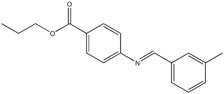 propyl 4-{[(E)-(3-methylphenyl)methylidene]amino}benzoate 结构式