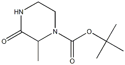 tert-butyl 2-methyl-3-oxo-1-piperazinecarboxylate,,结构式