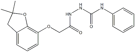 2-{2-[(2,2-dimethyl-2,3-dihydro-1-benzofuran-7-yl)oxy]acetyl}-N-phenyl-1-hydrazinecarboxamide Structure