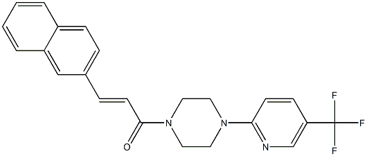 (E)-3-(2-naphthyl)-1-{4-[5-(trifluoromethyl)-2-pyridinyl]piperazino}-2-propen-1-one