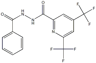 N'-benzoyl-4,6-bis(trifluoromethyl)-2-pyridinecarbohydrazide Struktur