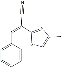 2-(4-methyl-1,3-thiazol-2-yl)-3-phenylacrylonitrile 结构式