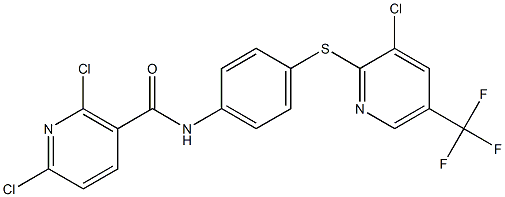 2,6-dichloro-N-(4-{[3-chloro-5-(trifluoromethyl)-2-pyridinyl]sulfanyl}phenyl)nicotinamide