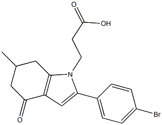 3-(2-(4-bromophenyl)-6-methyl-4-oxo-5,6,7-trihydroindolyl)propanoic acid