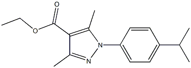 ethyl 1-(4-isopropylphenyl)-3,5-dimethyl-1H-pyrazole-4-carboxylate,,结构式