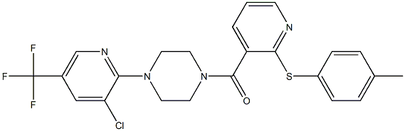 {4-[3-chloro-5-(trifluoromethyl)-2-pyridinyl]piperazino}{2-[(4-methylphenyl)sulfanyl]-3-pyridinyl}methanone