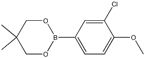 2-(3-Chloro-4-methoxyphenyl)-5,5-dimethyl-1,3,2-dioxaborinane,,结构式